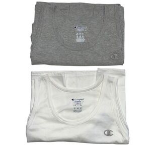 Champion Mens Authentic Jersey Tank Top 2 Pack White Gray XL New